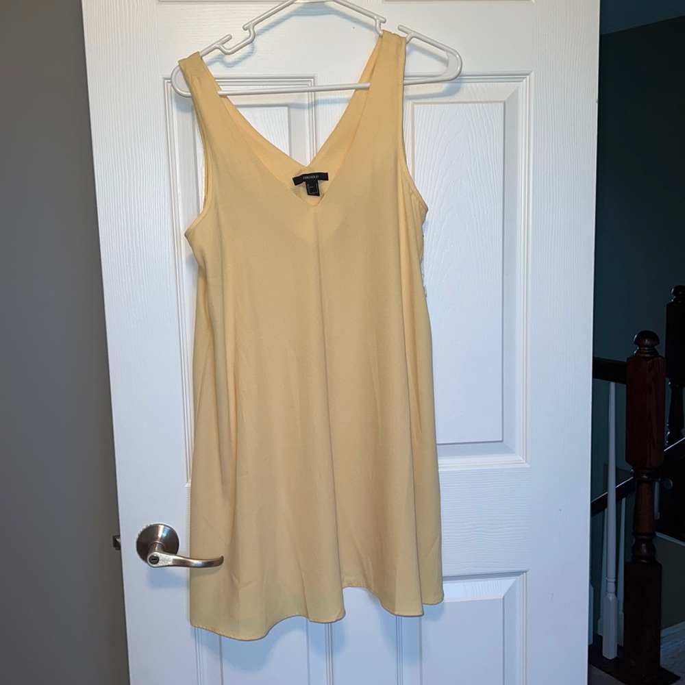 Yellow flowy dress